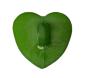 Mobile Preview: Kids button as heart out plastic in dark green 14 mm 0,55 inch